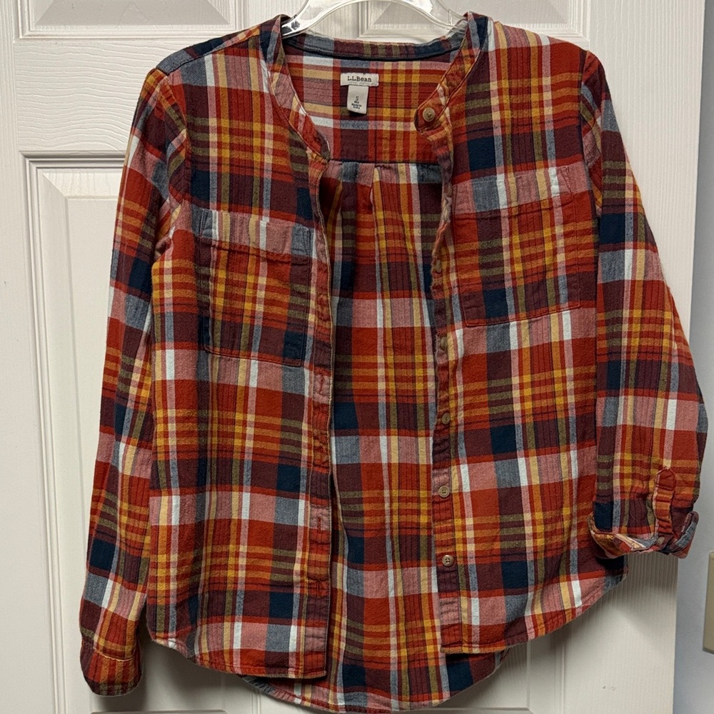 L.L. Bean Multicolor Plaid Button Down Shirt
